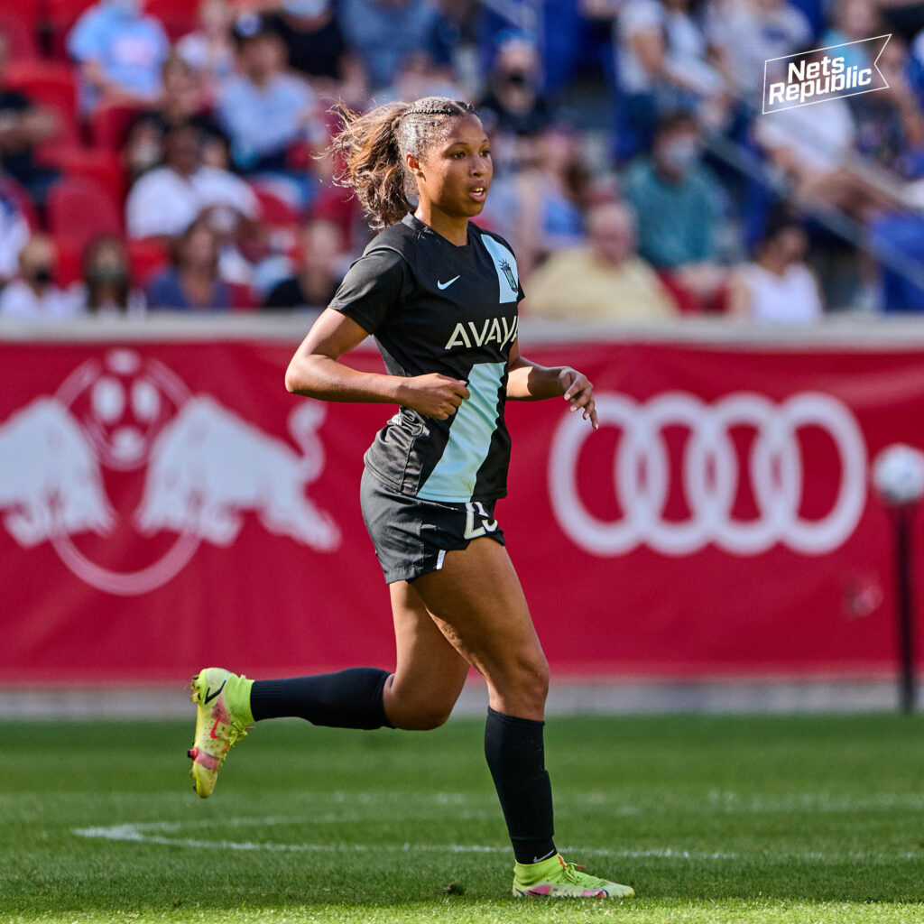 Gotham FC forward Midge Purce makes a big impact in her first game back from injury against North Carolina Courage on Sept. 25, 2021 at Red Bull Arena.