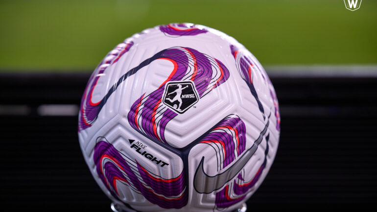 NWSL soccer ball at Gotham FC game