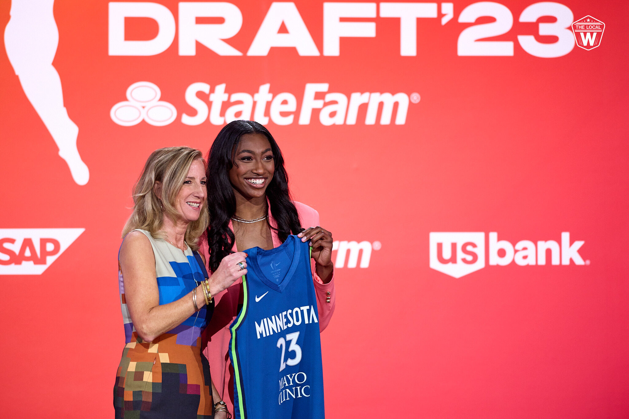 #2 Draft pick Diamond Miller with WNBA Commissioner Cathy Engelbert
