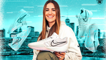 NY Liberty guard Sabrina Ionescu with her Sabrina 1 sneakers