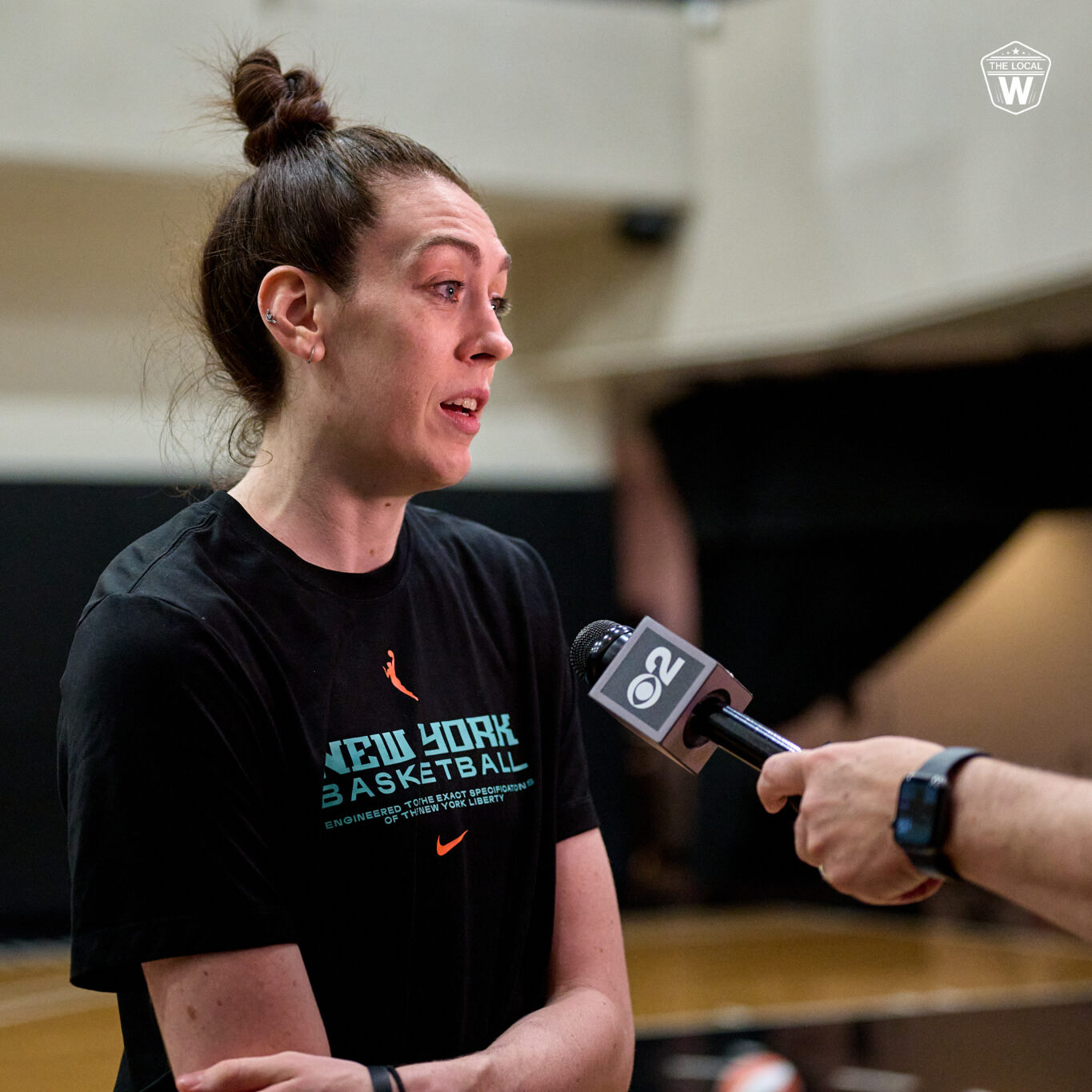 NY Liberty forward Breanna Stewart at practice