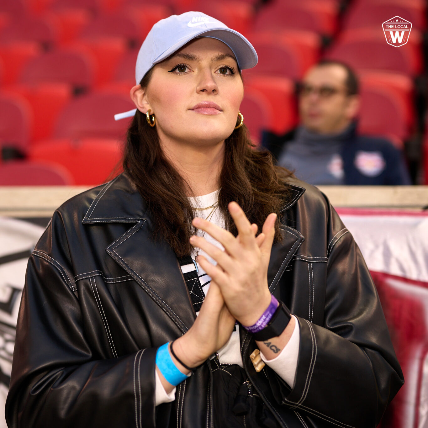 NY Liberty center Stefanie Dolson at New York Red Bulls game