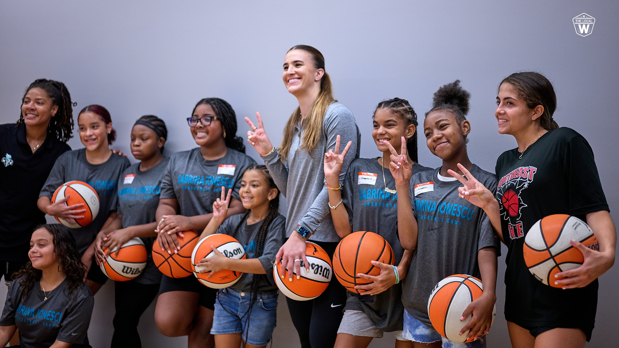 NY Liberty guard Sabrina Ionescu at basketball camp