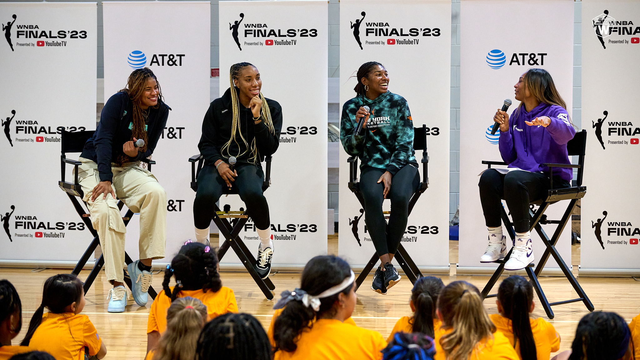 NY Liberty at the WNBA "Her Time to Play" clinic