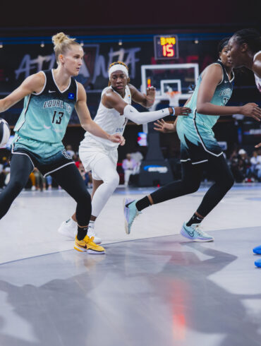 Leonie Fiebich of the NY Liberty vs. the Atlanta Dream