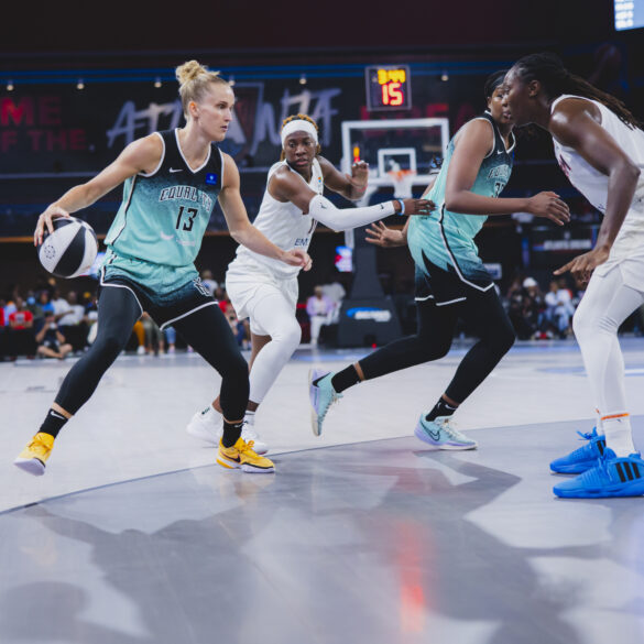 Leonie Fiebich of the NY Liberty vs. the Atlanta Dream