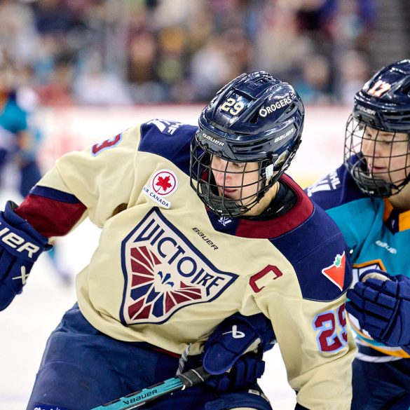 Marie-Philip Poulin and Ella Shelton