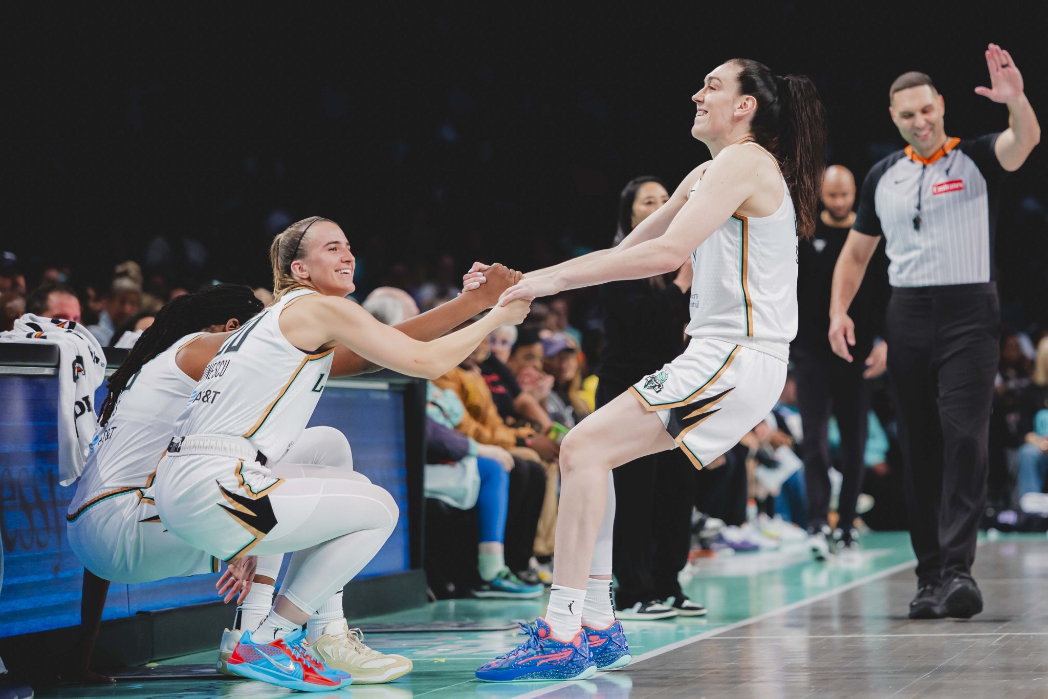 Breanna Stewart and Sabrina Ionescu of the NY Liberty
