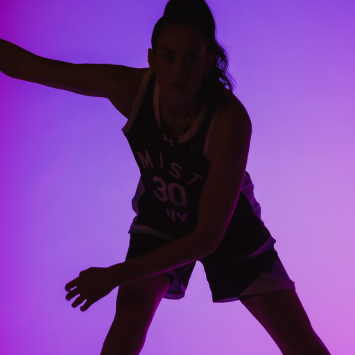 Breanna Stewart shooting a basketball at Unrivaled Media Day 2026
