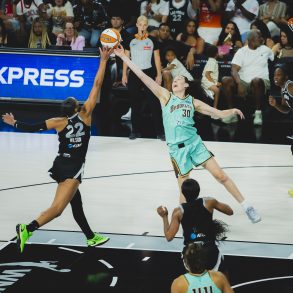 WNBA game between the Las Vegas Aces and New York Liberty