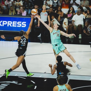 WNBA game between the Las Vegas Aces and New York Liberty